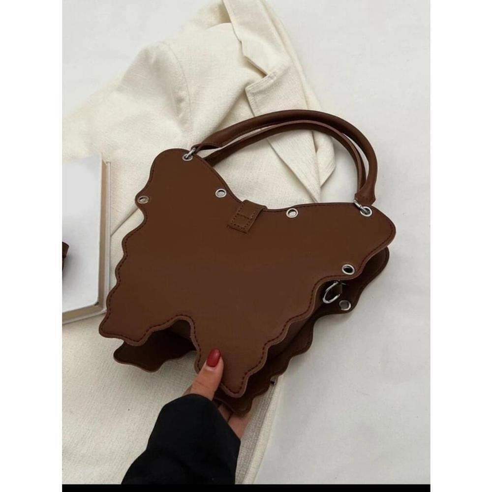 Butterfly Shaped Handbag In Brown - Picture 9 of 10